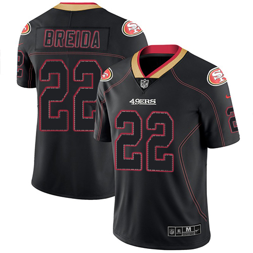 San Francisco 49ers Limited Lights Out Black Men Matt Breida NFL Jersey #22 Rush->youth nfl jersey->Youth Jersey